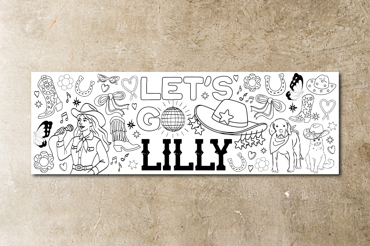 Tiny Color Co Custom Printed Coloring Sheet