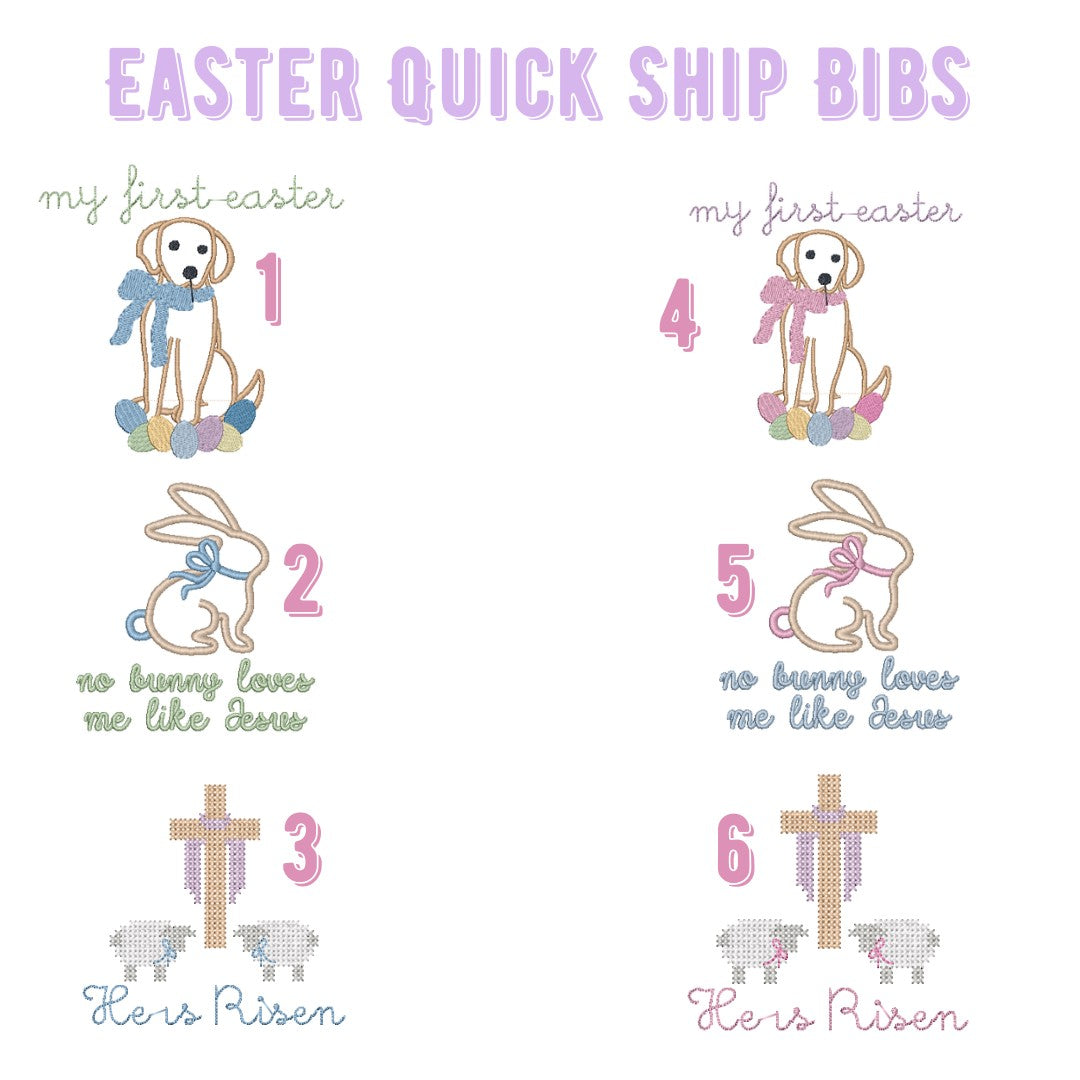 Quick Ship Easter Bibs