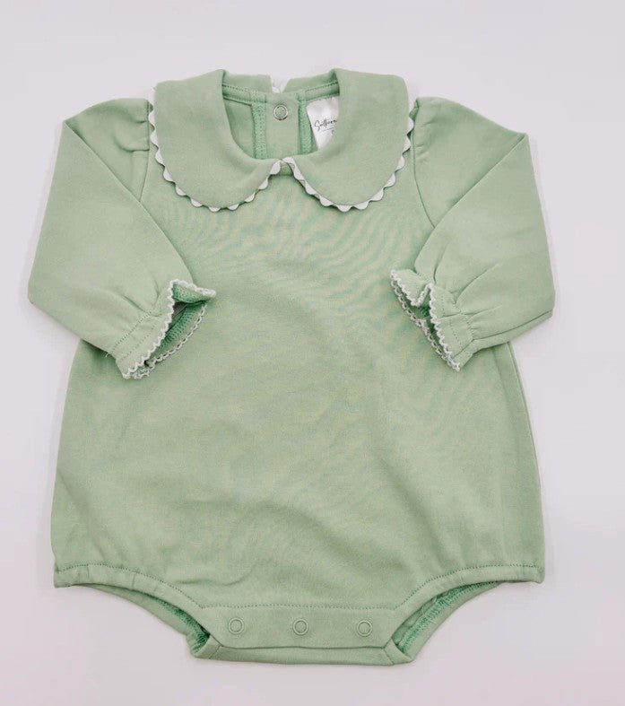 Scallop Collar Long Sleeve Bubble (Multiple Colors)