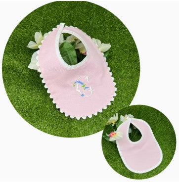 Pink Pique Trim Bib