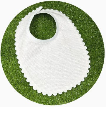 Pink Pique Trim Bib