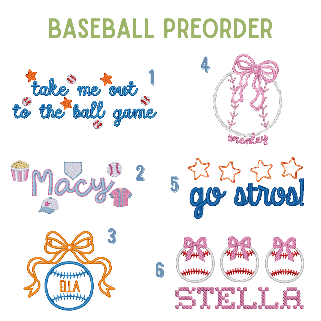 Baseball Pre-Order - Piping Collared Sets (Multiple Colors)