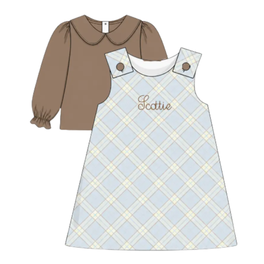 Thanksgiving Pre-Order - Thanksgiving Plaid Dress and Collared Shirt