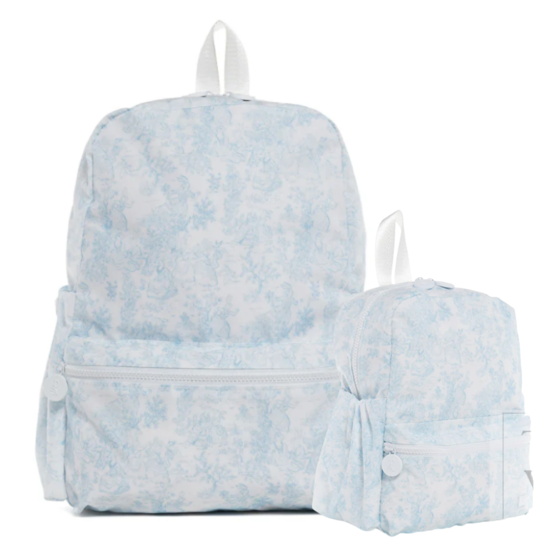 TRVL Back-To-School Pre-Order — Bunny Toile Blue Backpack
