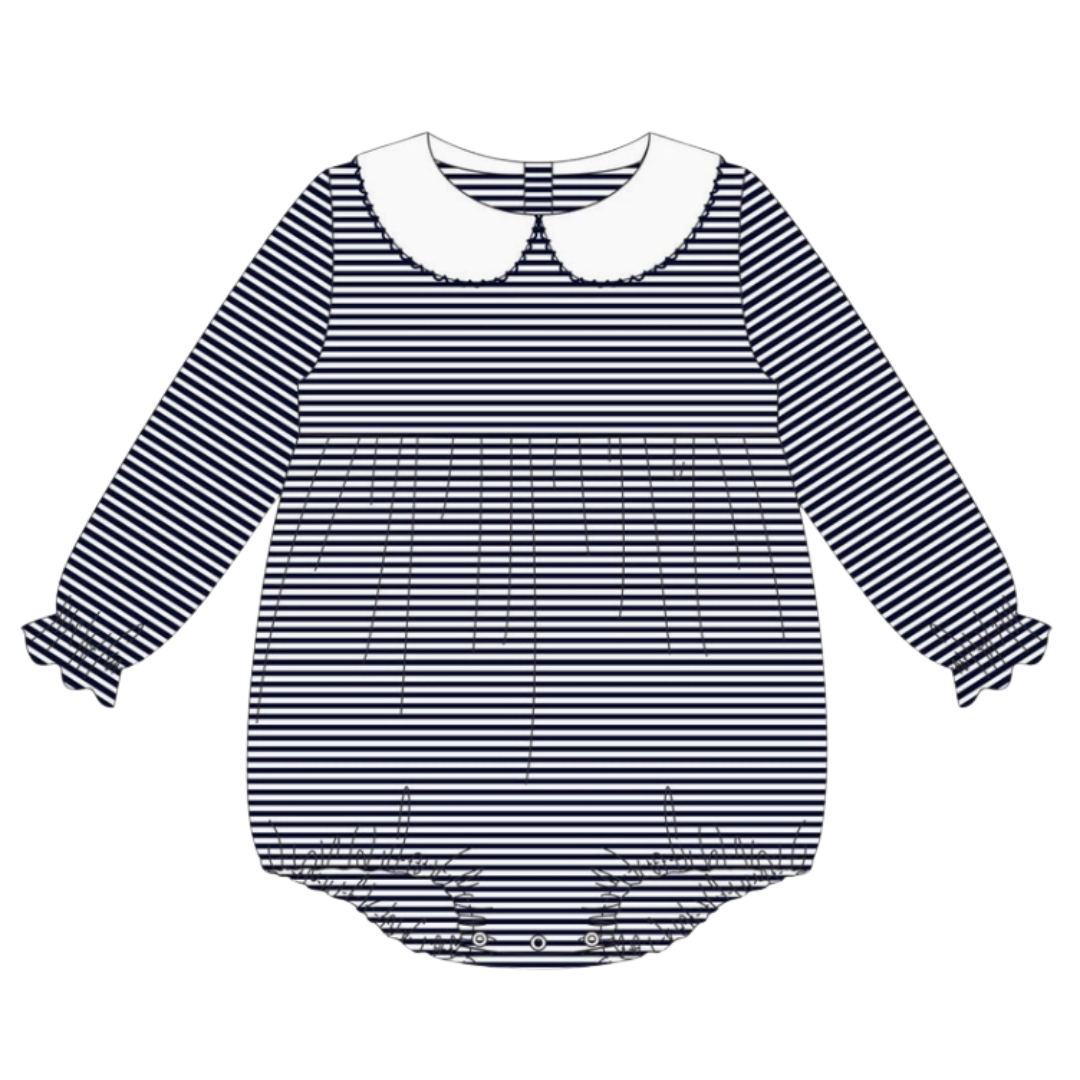Halloween Pre-Order - Stripe Long Sleeve Collar Bubble (Multiple Colors)