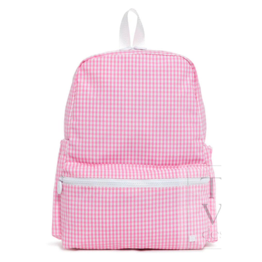 TRVL Back-To-School Pre-Order — Gingham Pink Backpack