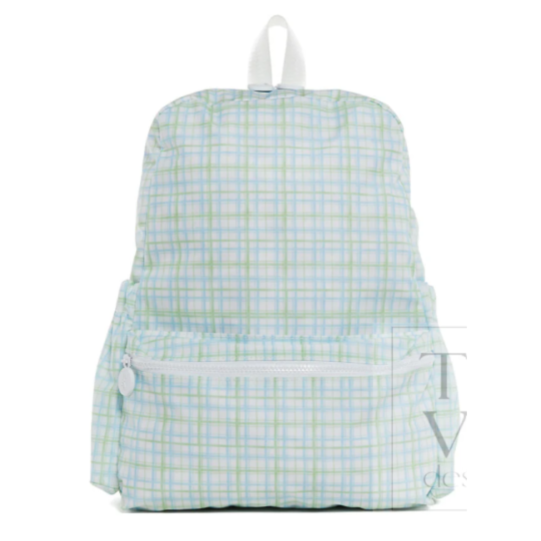 TRVL Back-To-School Pre-Order — Classic Plaid Green Backpack