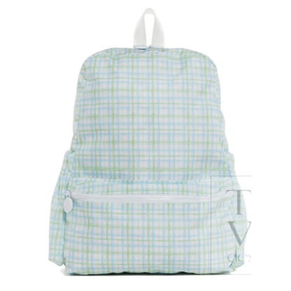TRVL Back-To-School Pre-Order — Classic Plaid Green Backpack