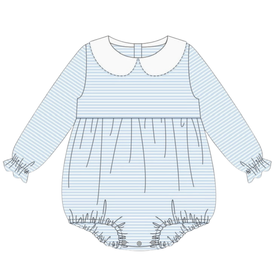 Halloween Pre-Order - Stripe Long Sleeve Collar Bubble (Multiple Colors)