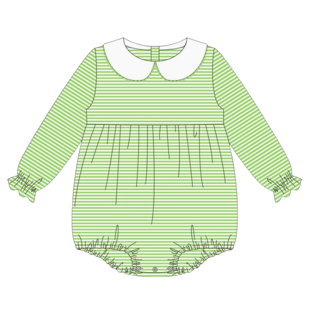 Halloween Pre-Order - Stripe Long Sleeve Collar Bubble (Multiple Colors)