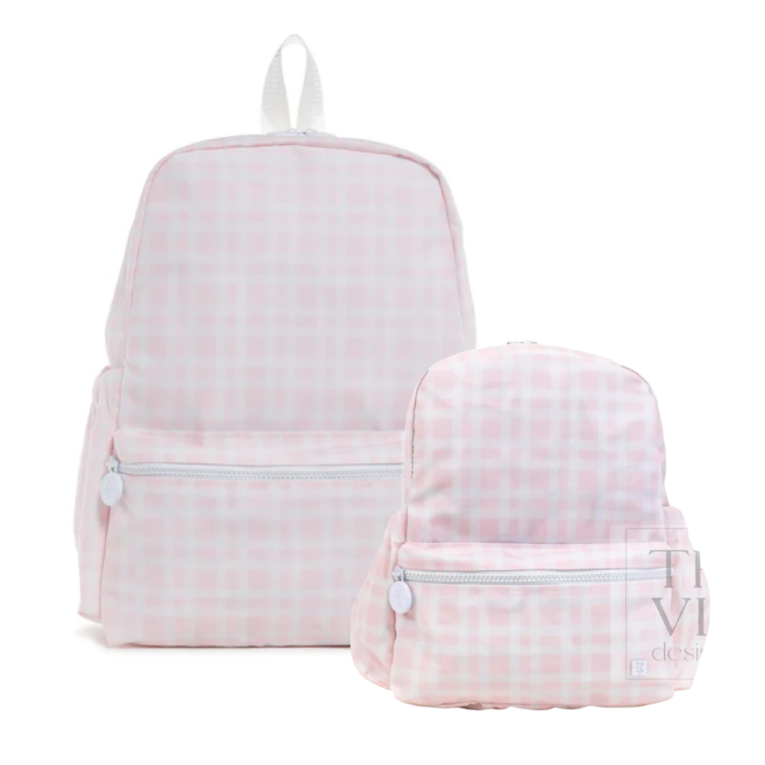 TRVL Back-To-School Pre-Order — Pimlico Plaid Pink Backpack