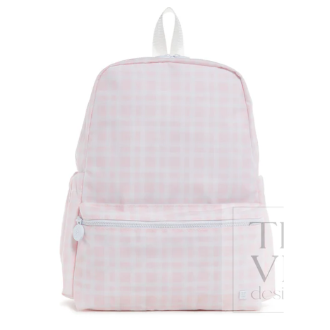 TRVL Back-To-School Pre-Order — Pimlico Plaid Pink Backpack