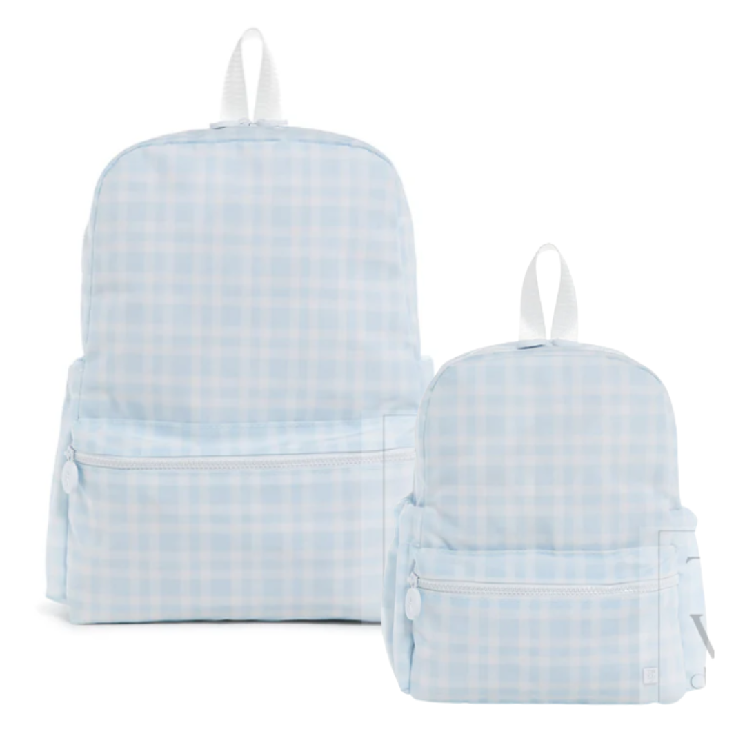 TRVL Back-To-School Pre-Order — Pimlico Plaid Blue Backpack