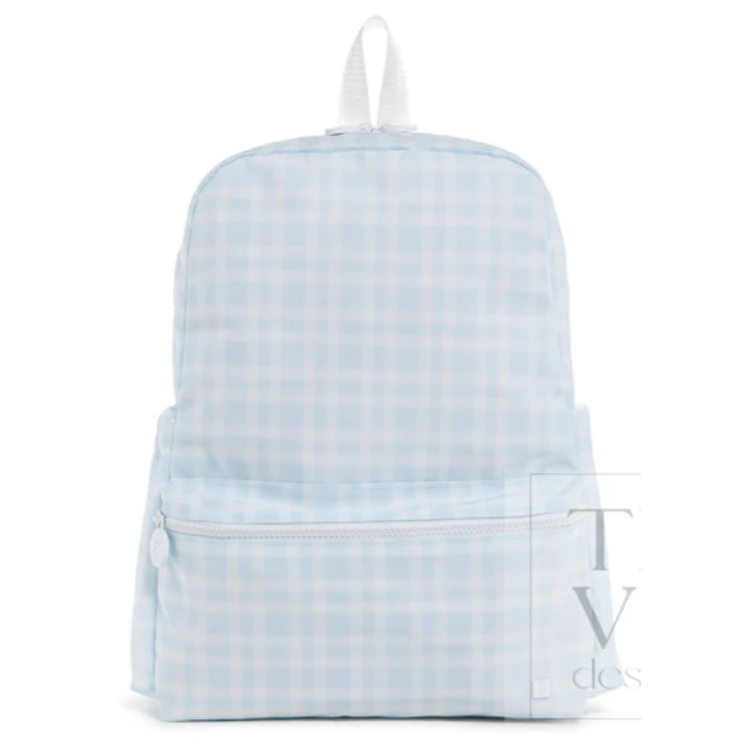 TRVL Back-To-School Pre-Order — Pimlico Plaid Blue Backpack