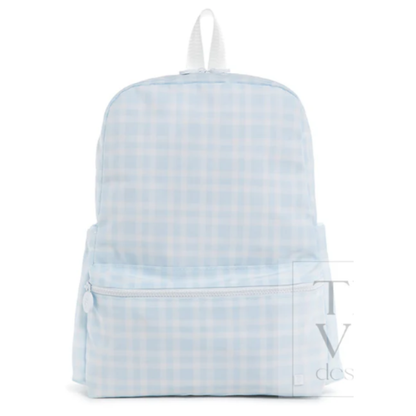 TRVL Back-To-School Pre-Order — Pimlico Plaid Blue Backpack