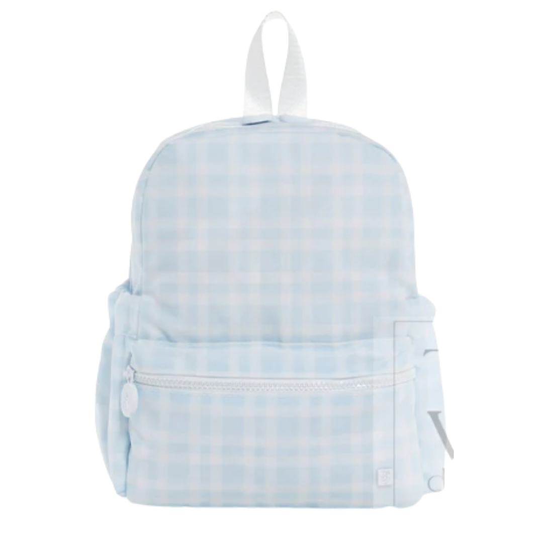 TRVL Back-To-School Pre-Order — Pimlico Plaid Blue Backpack