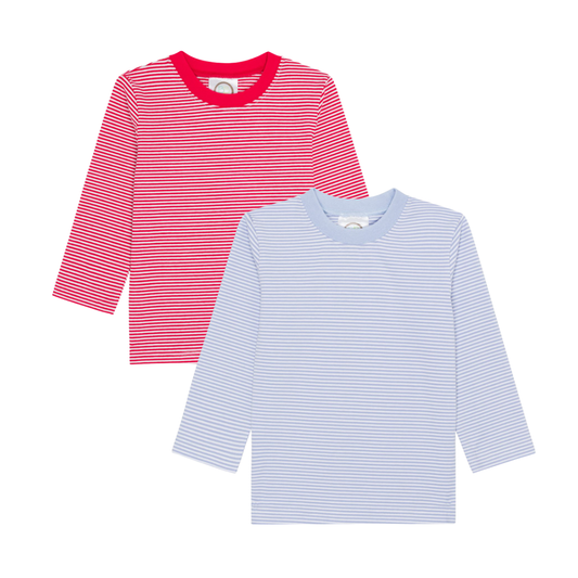 Christmas Pre-Order - Boys Long Sleeve Stripe Tee (Multiple Colors)