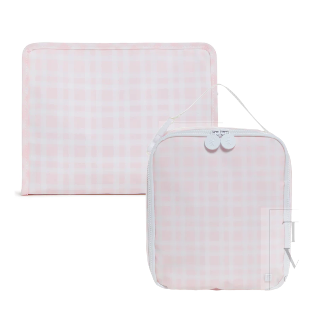 TRVL Back-To-School Pre-Order — Pimlico Plaid Pink Pouch/Lunch Kit