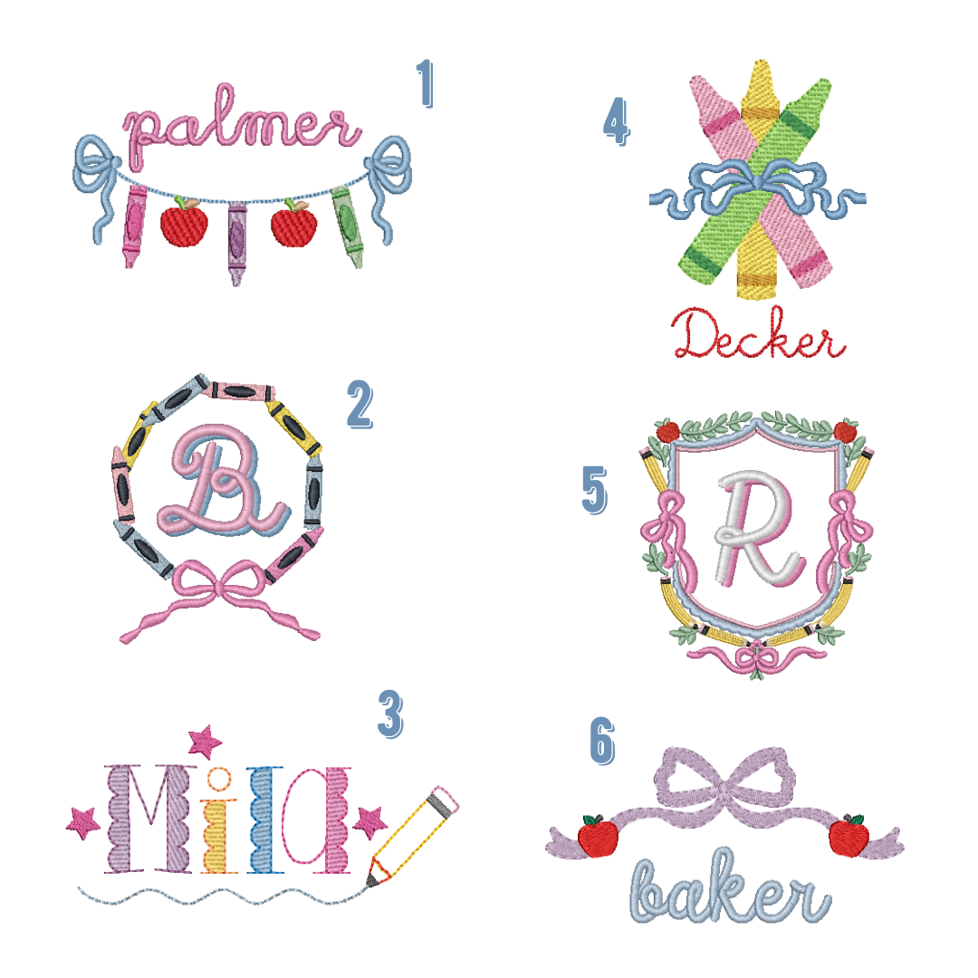 Back To School Pre-Order - Girls Diaper Set (Multiple Colors)