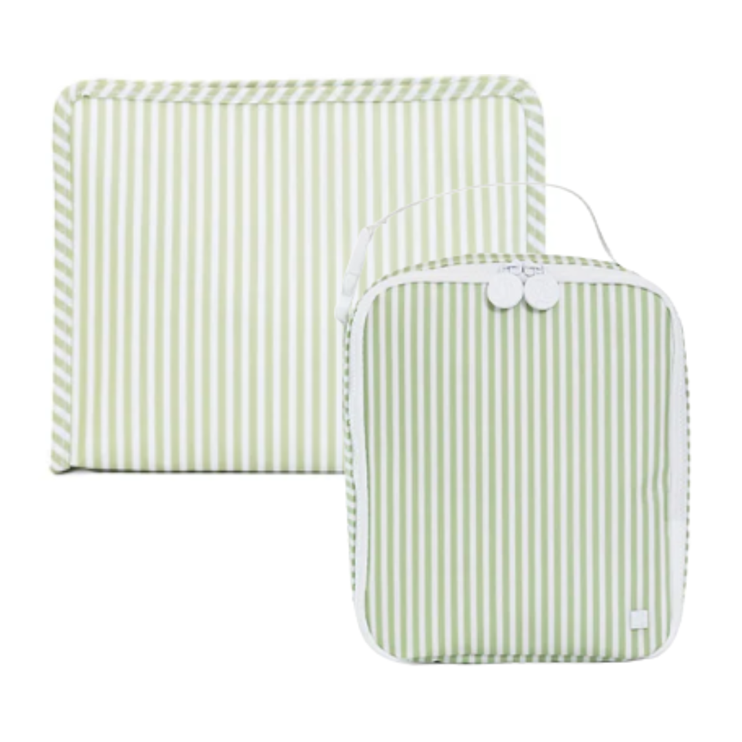 TRVL Back-To-School Pre-Order — Pimlico Stripe Sage Pouch/Lunch Kit