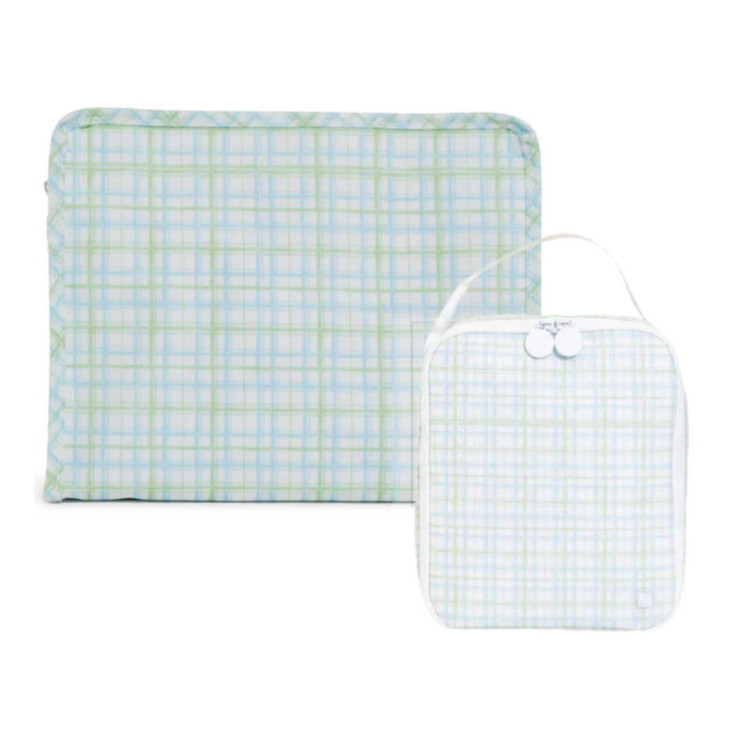 TRVL Back-To-School Pre-Order — Classic Plaid Green Pouch/Lunch Kit