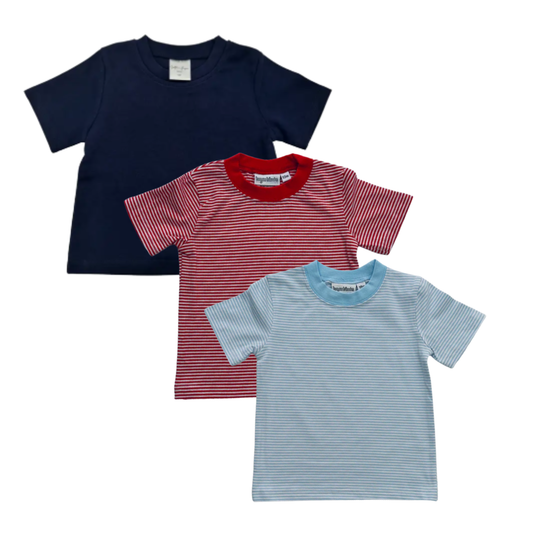 Memorial Day Pre-Order - Stripe/Solid Tees (Multiple Colors)