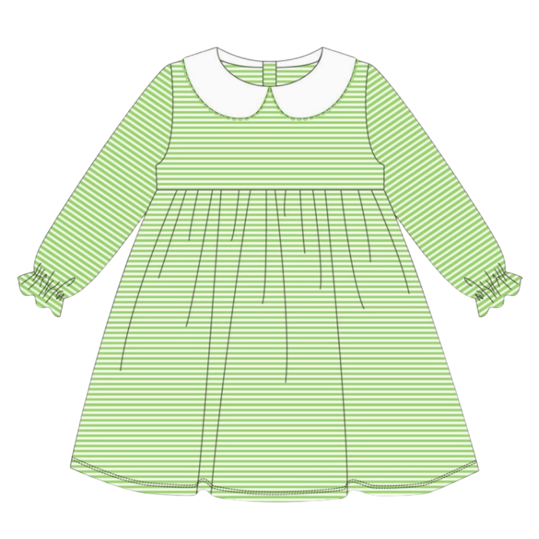 Halloween Pre-Order - Stripe Long Sleeve Dress (Multiple Colors)