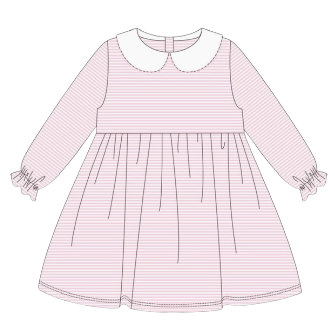 Halloween Pre-Order - Stripe Long Sleeve Dress (Multiple Colors)