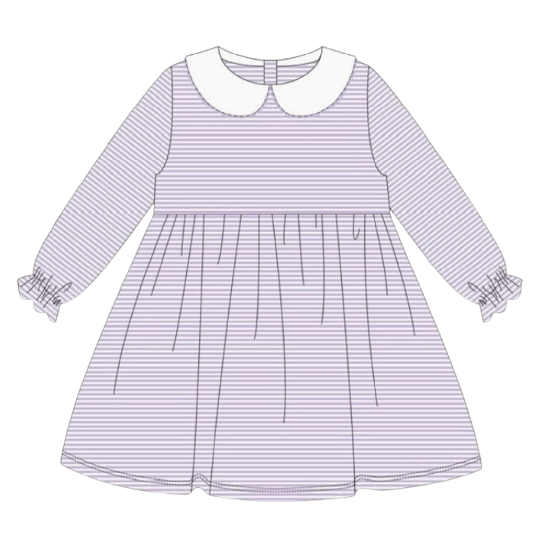Halloween Pre-Order - Stripe Long Sleeve Dress (Multiple Colors)