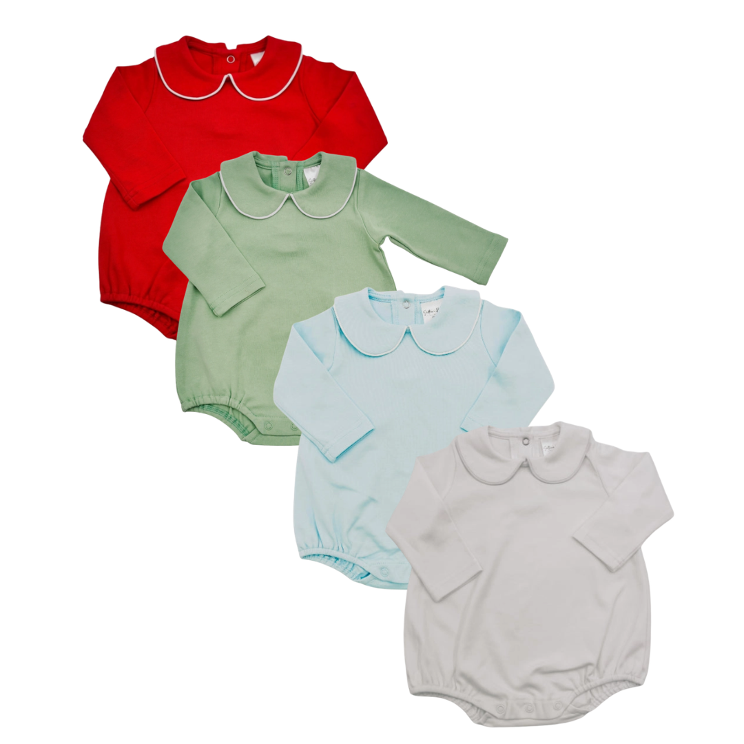 Christmas Pre-Order - Boys Piping Collar Bubble (Multiple Colors)