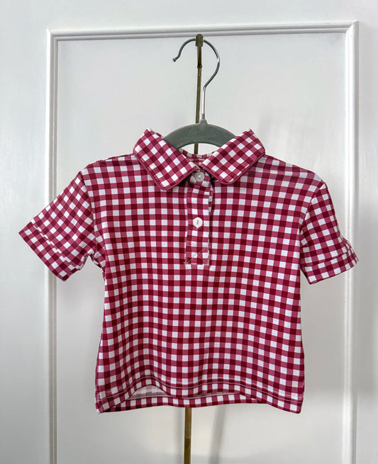 Fairway Embroidery Gingham Collection - Collared Shirt (Multiple Colors)