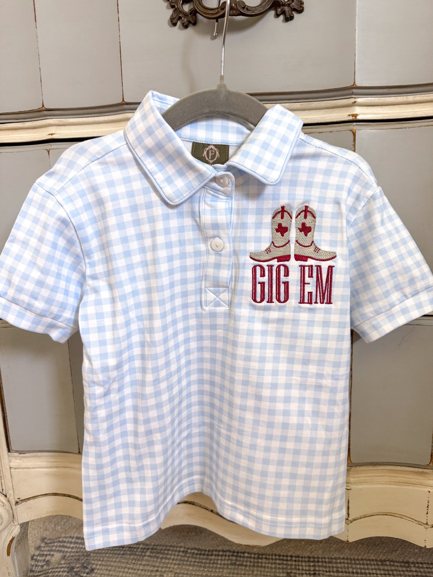 Game Day Pre-Order - Gingham Collared Shirt (Multiple Colors)