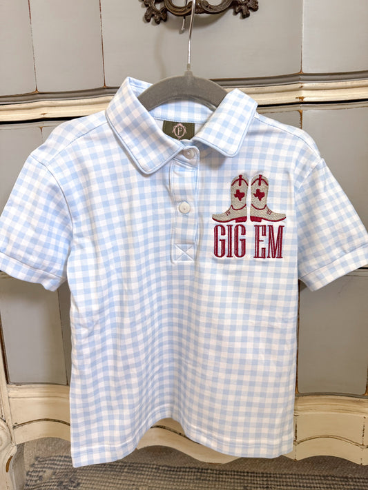 Game Day Pre-Order - Gingham Collared Shirt (Multiple Colors)