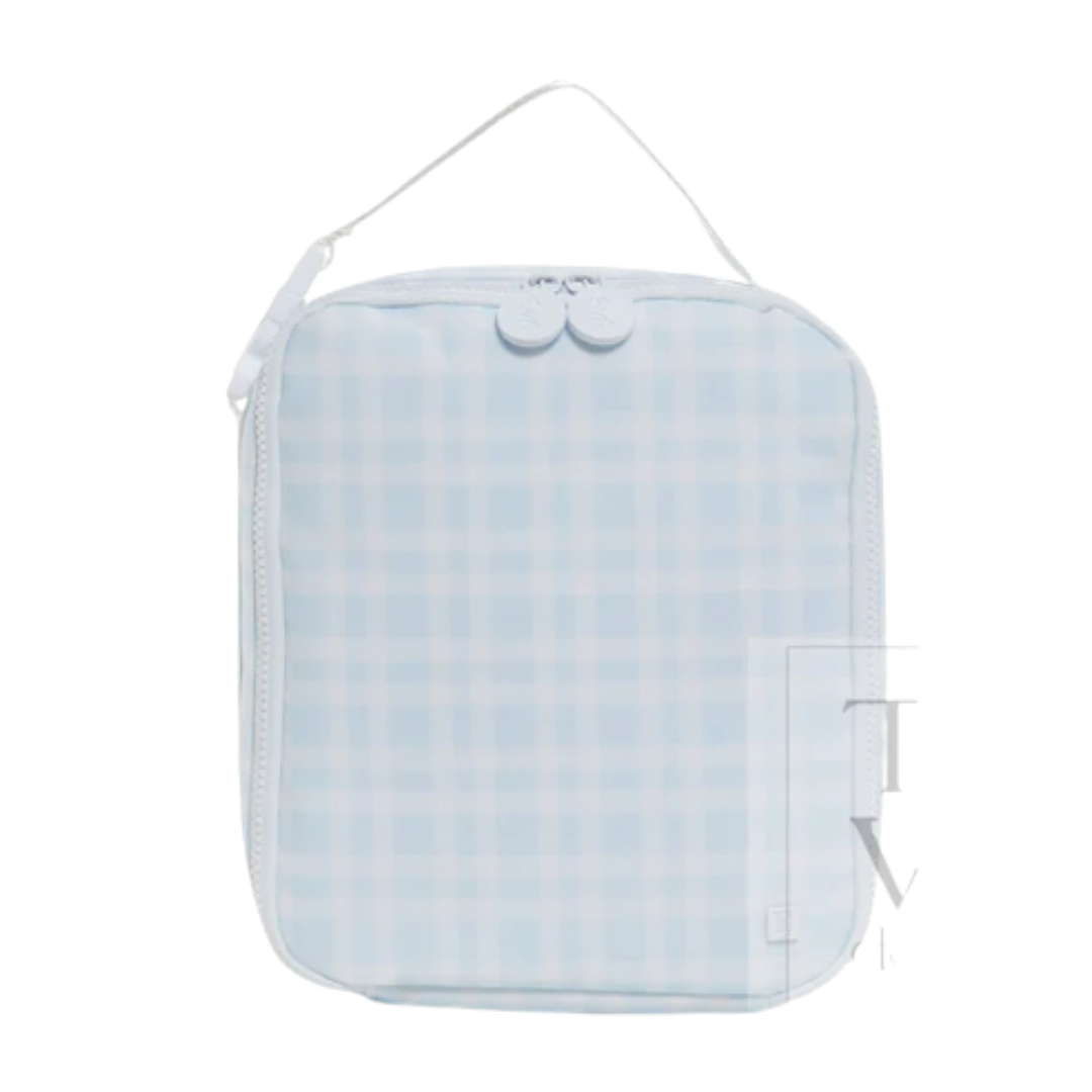 TRVL Back-To-School Pre-Order — Pimlico Plaid Blue Pouch/Lunch Kit