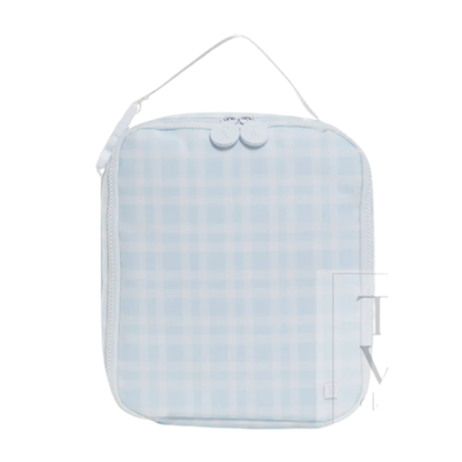 TRVL Back-To-School Pre-Order — Pimlico Plaid Blue Pouch/Lunch Kit