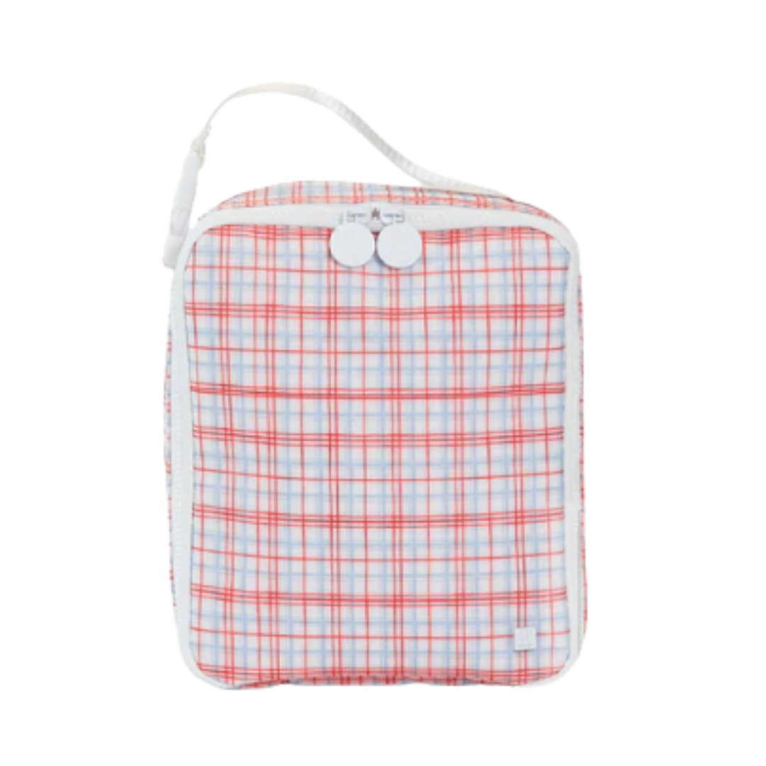 TRVL Back-To-School Pre-Order — Classic Plaid Red Pouch/Lunch Kit