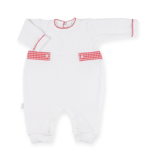 Christmas Pre-Order - Paty Romper With Gingham Tabs
