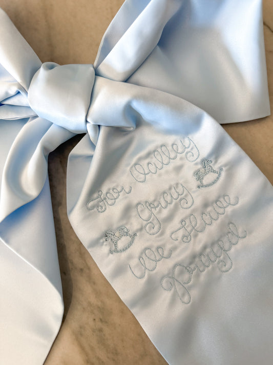 Satin Baby Bow Sash
