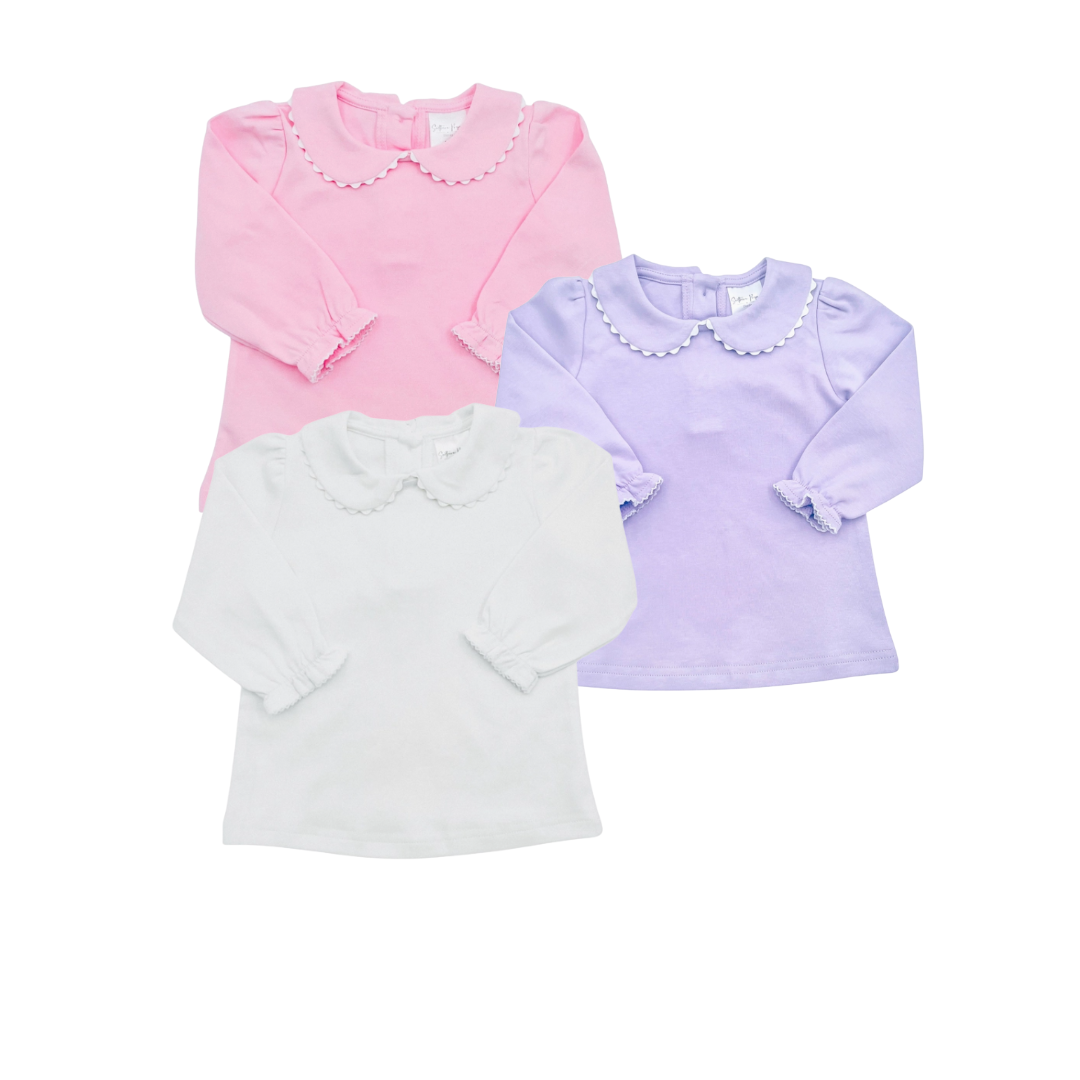 Halloween Pre-Order - Girls Scallop Long Sleeve Tee (Multiple Colors)