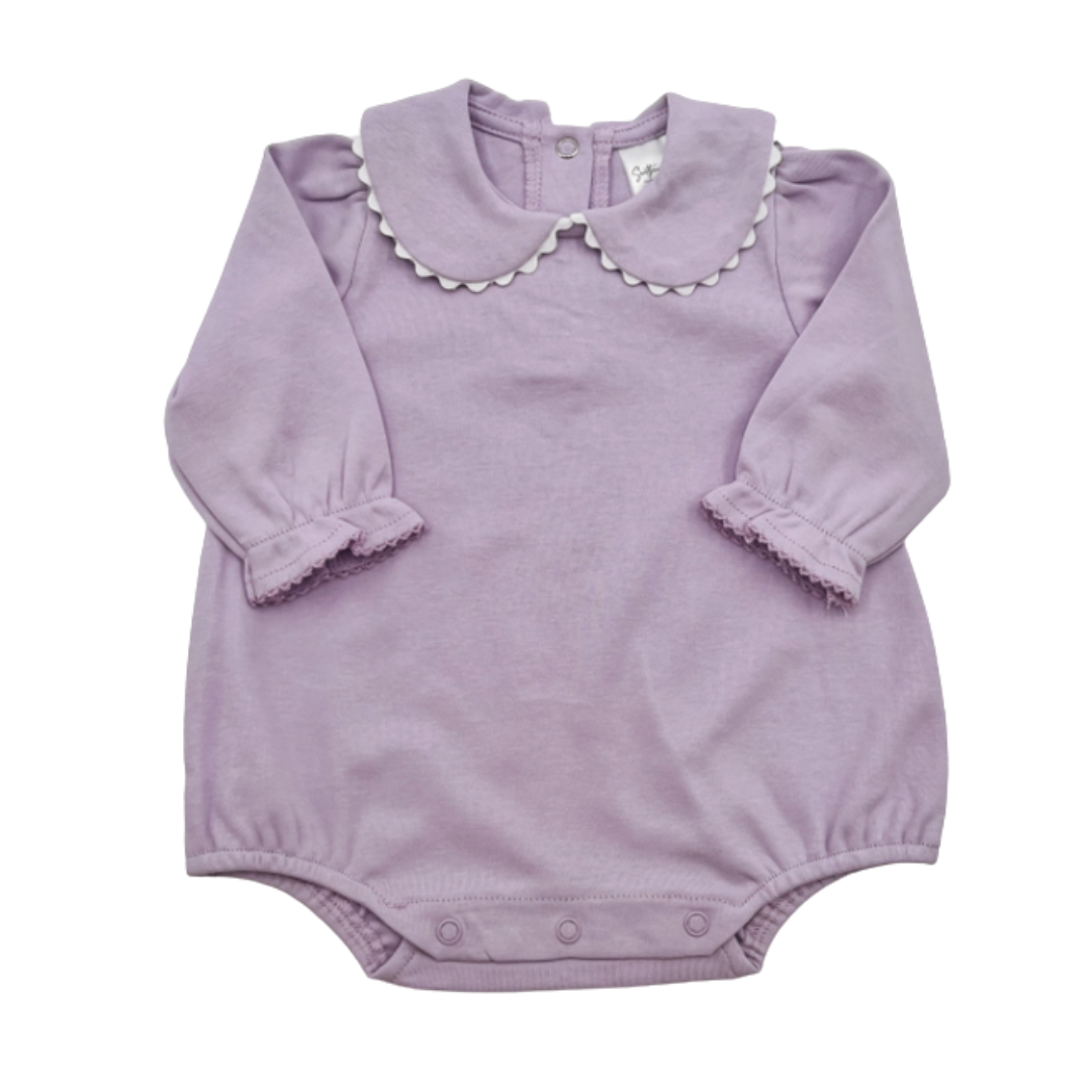 Halloween Pre-Order - Girls Piping Collar Long Sleeve Bubble (Multiple Colors)