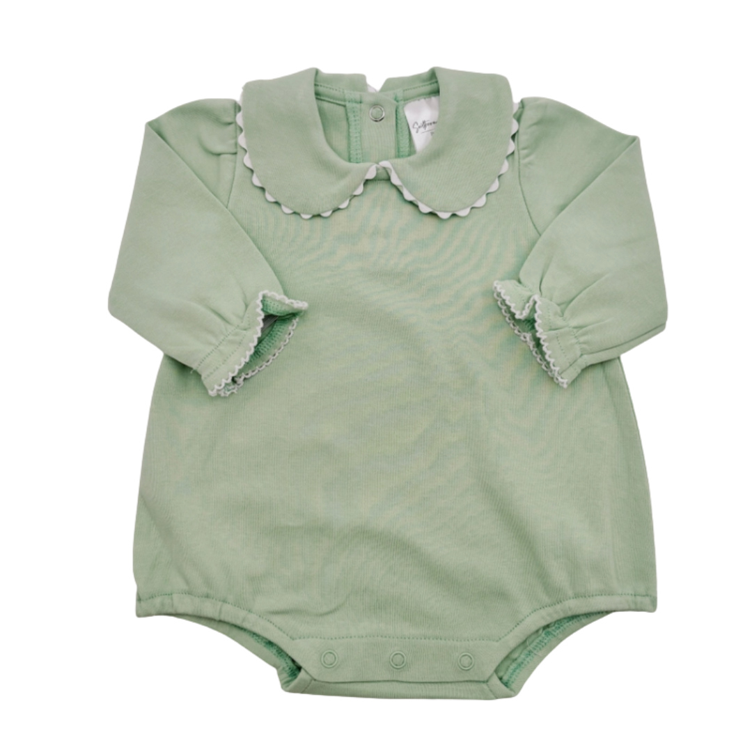 Halloween Pre-Order - Girls Piping Collar Long Sleeve Bubble (Multiple Colors)