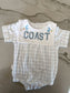 Paty Blue Gingham Bubble with Bib