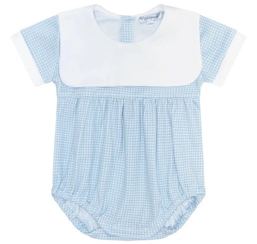 Blue Gingham Bubble w Bib