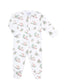 Christmas Toile Nella Pima Zipper Footie