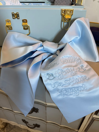 Satin Baby Bow Sash (Multiple Colors)