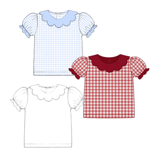 Memorial Day Pre-Order - Scalloped Ruffle Collar Tee