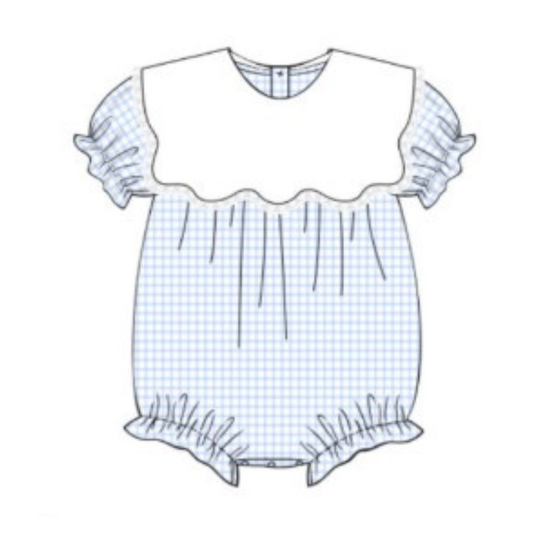 Memorial Day Pre-Order - Blue Gingham Bubble Dress