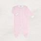 Girl's Pink Gingham Zipper Footie