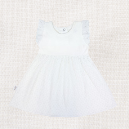 Girls Eyelet Sleeve Dress