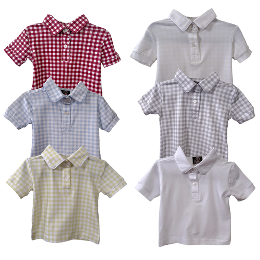 Fairway Embroidery Gingham Collection - Collared Shirt (Multiple Colors)